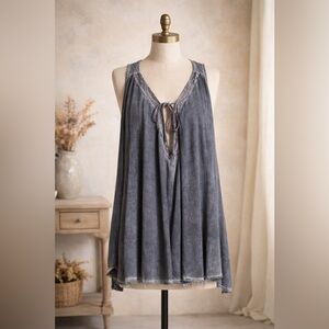 LEIBL 38 MINERAL TIE FRONT DRESS ~ NWT